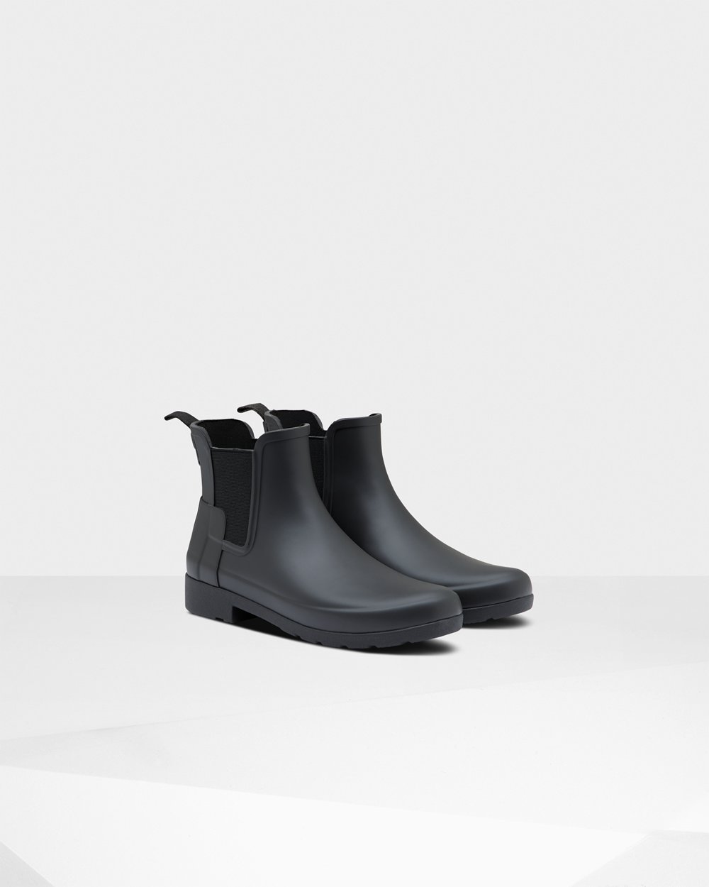 Womens Hunter Refined Slim Fit - Chelsea Boots Black - 6459-AHFGC